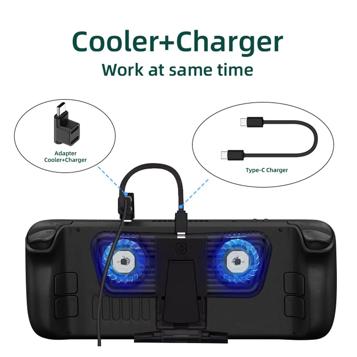 يصلح لسطح البخار 2 في 1 تمديد موصل الزاوية اليمنى نوع C USB C الفاصل محول ذكر إلى أنثى لعبة وحدة التحكم الملحقات