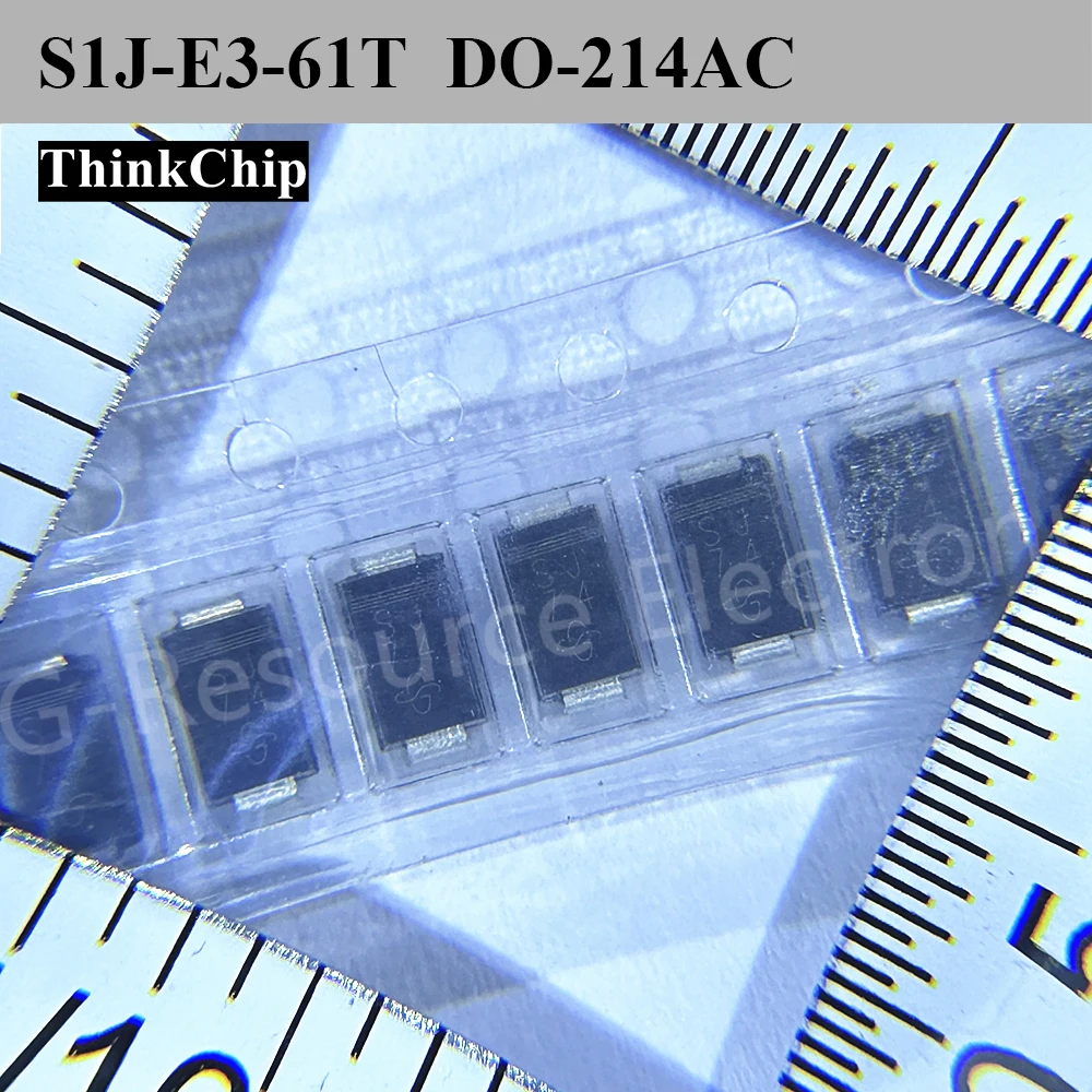 (50pcs) S1J-E3/61T S1J DO-214AC Schottky Diode 600V 1A 1.1V AEC-Q101 for Power Supply Rectifier Protection