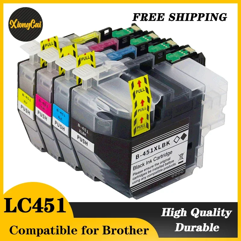 

LC451 LC451XL Совместимый картридж InkJet для принтера Brother DCP-J1050DW, DCP-J1140DW, MFC-J1010DW, высокая емкость