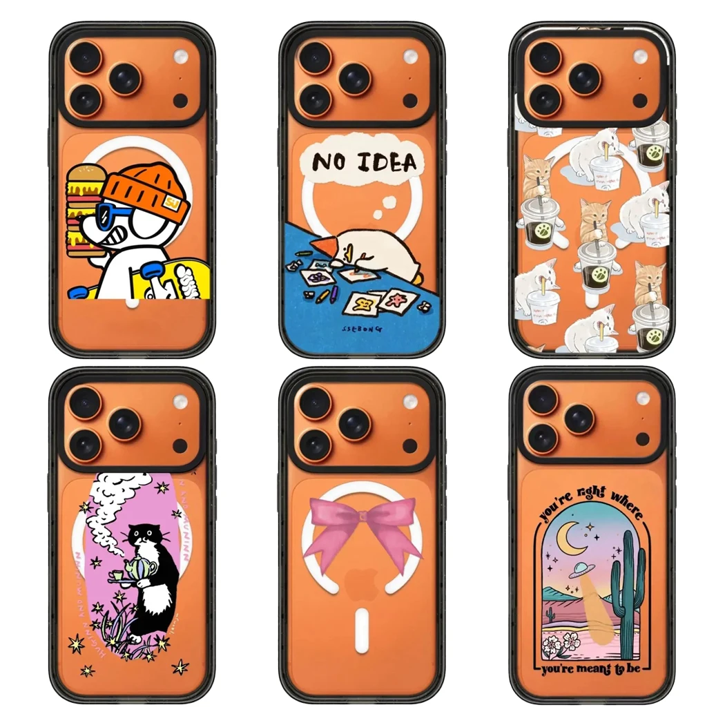 

Coffee Cat Pink Bowknot 2.0 Acrylic Black Border Phone Cover for IPhone 12 13 14 15 16 17 Pro Max Case for IPhone 17 Air