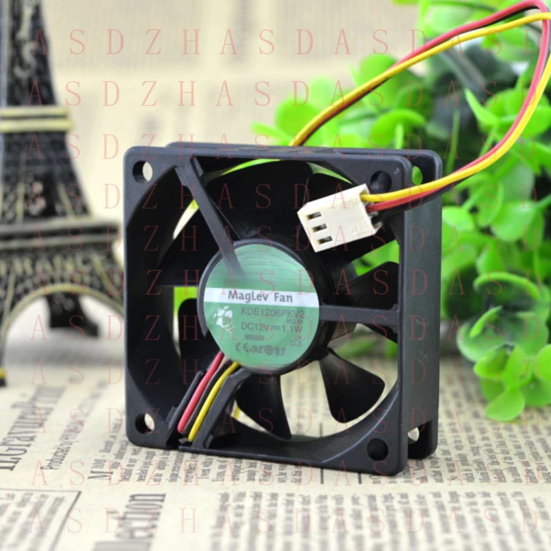 Z for SUNON KDE1206PKV2 12V 1.1W 6CM 6020 3-wire Mute Industrial Cooling Fan