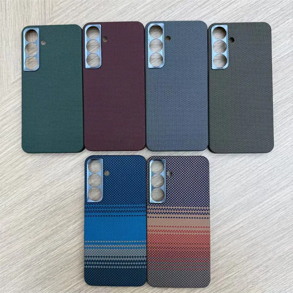 Genuine Aramid Carbon Fiber Wireless Charging Cover For Samsung Galaxy S25 S25 Ultra Matte Hard Case