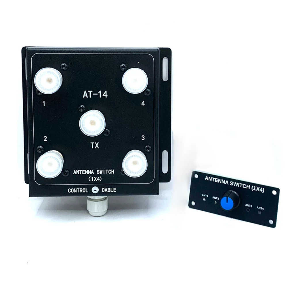 

For Amateur Radio 4-Way Coax Antenna Switch 4 Way Remote Antenna Switch Antenna Switch 1.8-60MHz Frequency Range
