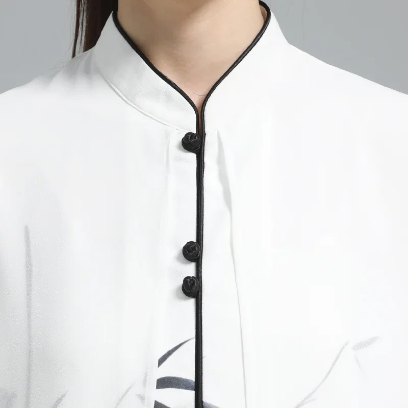 Tai Chi Uniform High Quality Wushu Kungfu Uniforms Martial Arts Wing Chun Suit Print Casual Traditional Chinese Costumes 12465