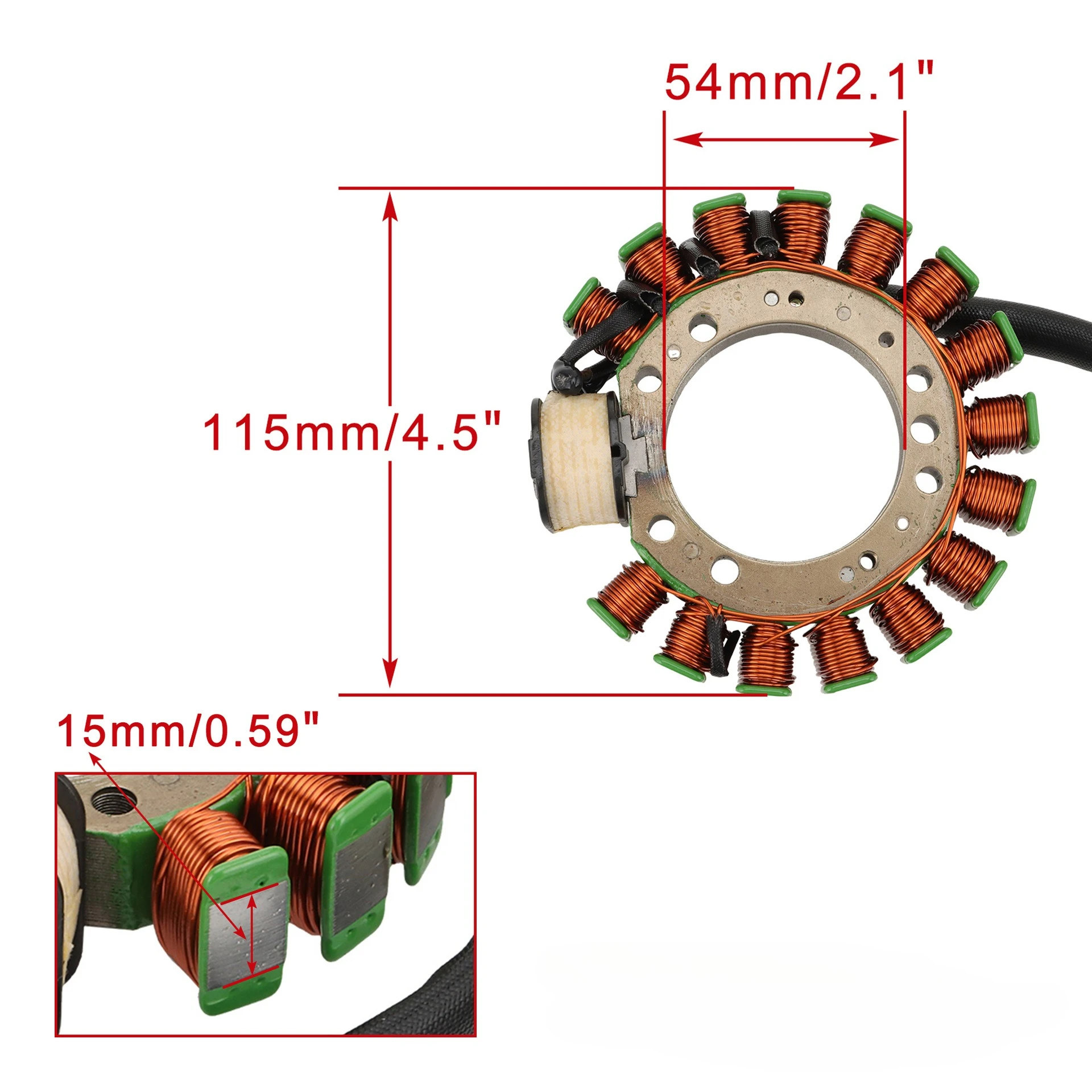 

Magnetic Motor Stator Coil Suitable for Yfm350 Bear Moto-4 Warrior State 1995-2001