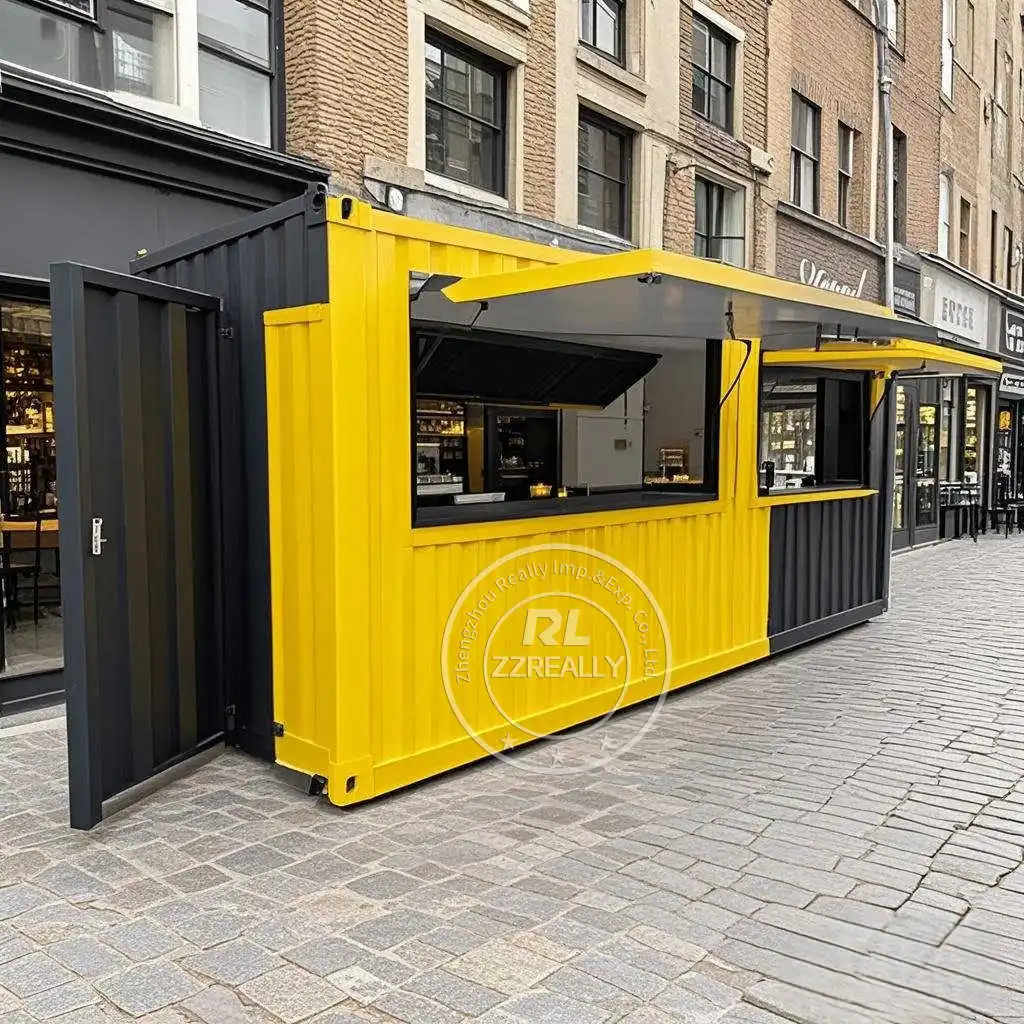 

20FT Movable Container Coffee Shop Restaurant Bar High Quality Container cafe Bar with fully equipped kitchen