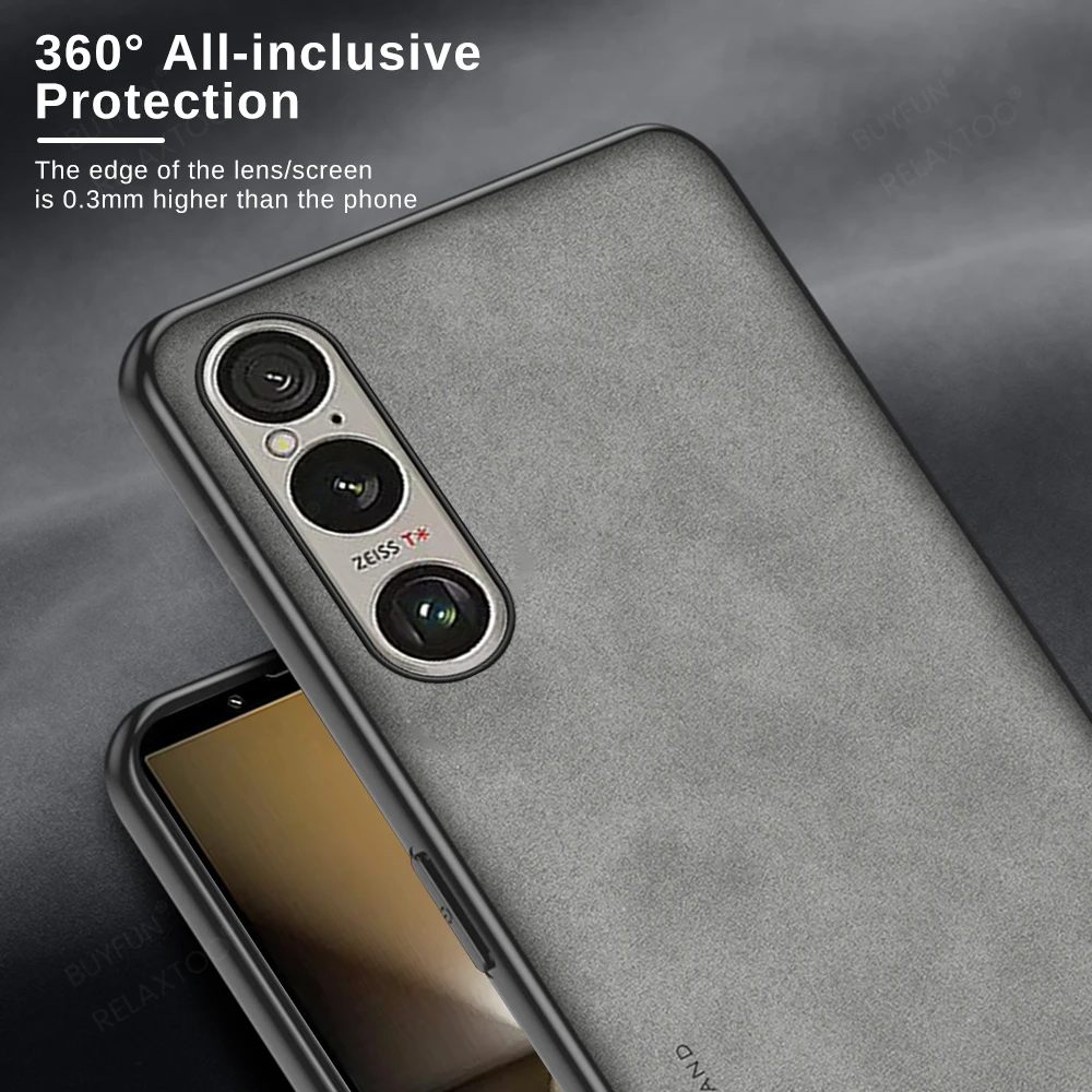 Soft Lambskin Full Lens Protector Case For Sony Xperia 1 VI 5G Case On Xperia 10 Vi 1VI Xperia1Vi10 Sheepskin Leather Back Cover