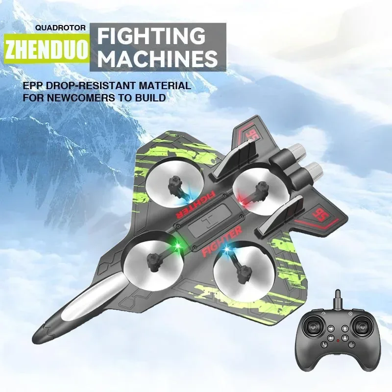 

2.4GHZ RC Stunt Foam Aircraft with Led Light RC Toy EPP Foam Fighter Remote Control Quadcopter Airplane Toy