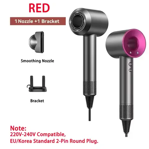 Professional Leafless Hair Dryer Negative Ion Attachment Negative Ion Salon Tool Home Travel Portable Electric Hair Dryer