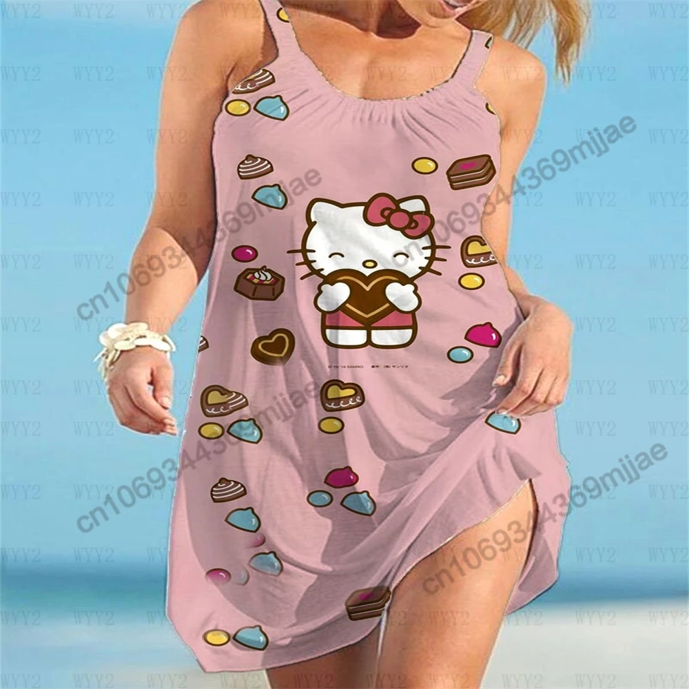 HelloKitty Summer Tops for Women 2023 Beach Dresses Woman Clothing Women's T-shirt Zevity Y2k Top Clothes T-shirts Corset Womans