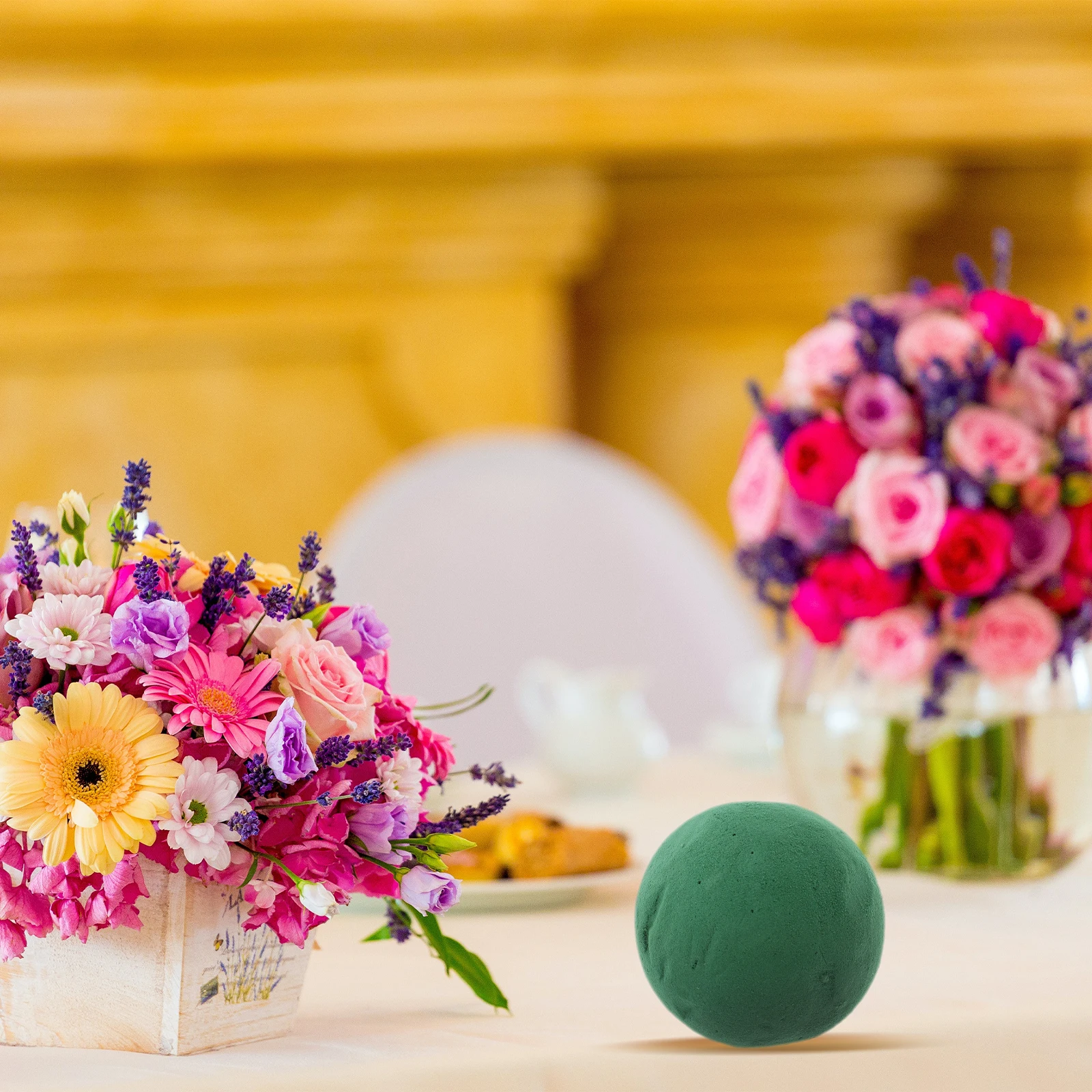 

8 Pcs Simulated Flower Ball Floral Foam Sphere for Arrangements Base Arranging Supplies
