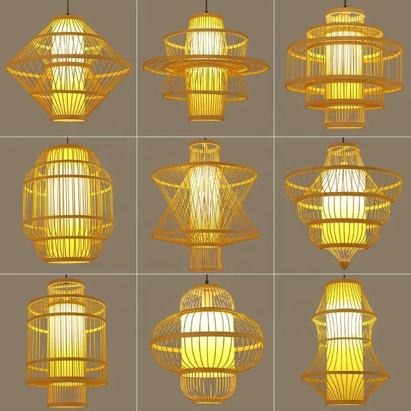 Bamboo lantern,ceiling light for commercial home stay, tea room, Chinese hot pot shop, restaurant, Japanese style lamps