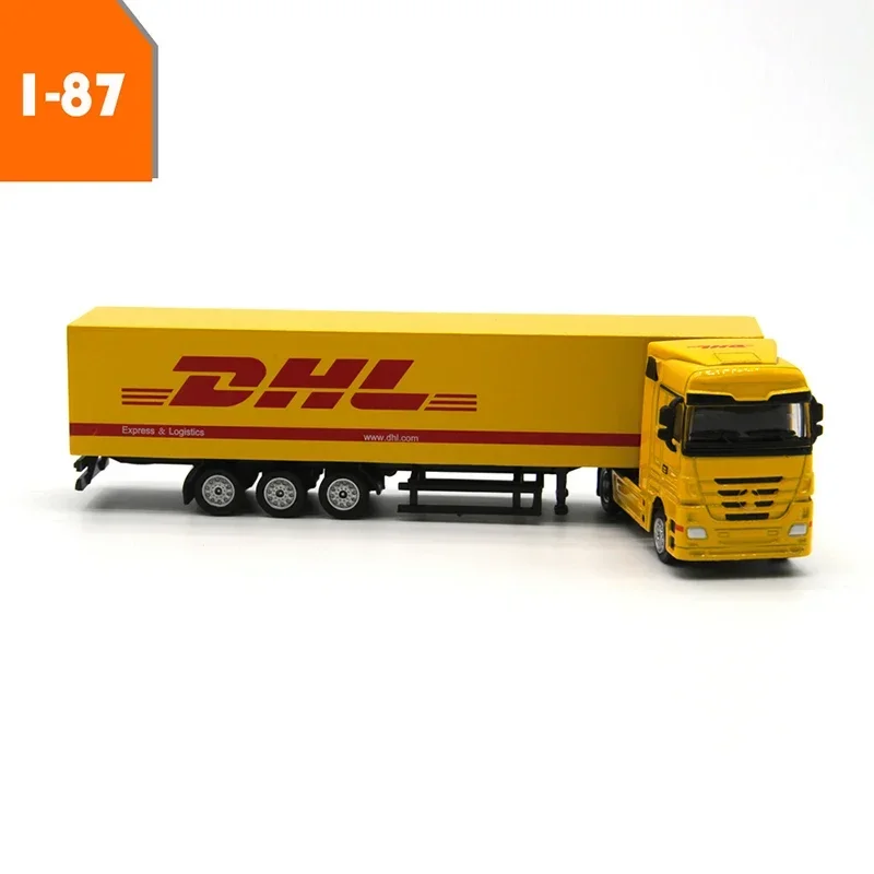 Diecast 1/87 Scale for DHL Container truck model toy High
