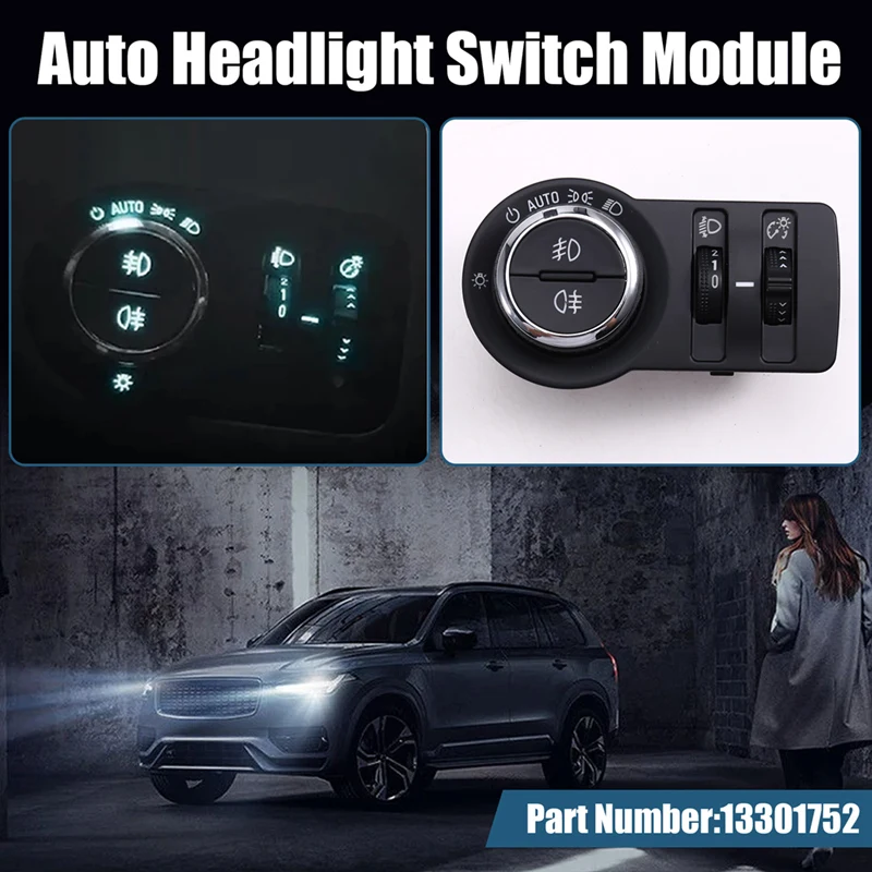 

Auto Headlight Switch Module For Chevrolet Cruze Malibu Trax 13301752
