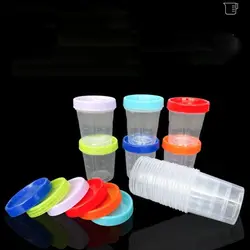 120ml Measuring Cup Transparent Graduated Plastic Packaging Cup Salad Dressing Container Small Containers with Lids