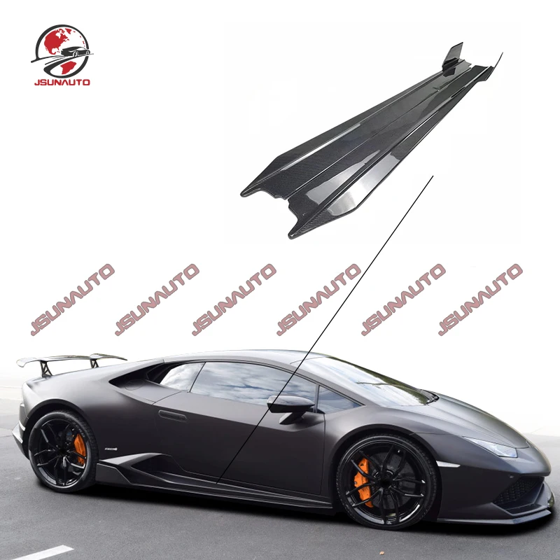 

Для Lamborghini Huracan Body Kit V Style, карбоновые боковые юбки для Lp580 Lp610 2014-2021, высококачественный автомобильный Стайлинг