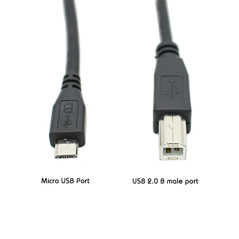 Lingable Micro USB 2.0 Male to USB B Male OTG converter cable 1M for Electronic Piano Printer Decoder