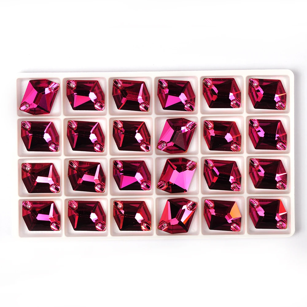 YANRUO 3265 Cosmic Fuchsia Flatback Rhinestones Sew on Stones Crystals Glass Beads Sewing Chain Rhinestones