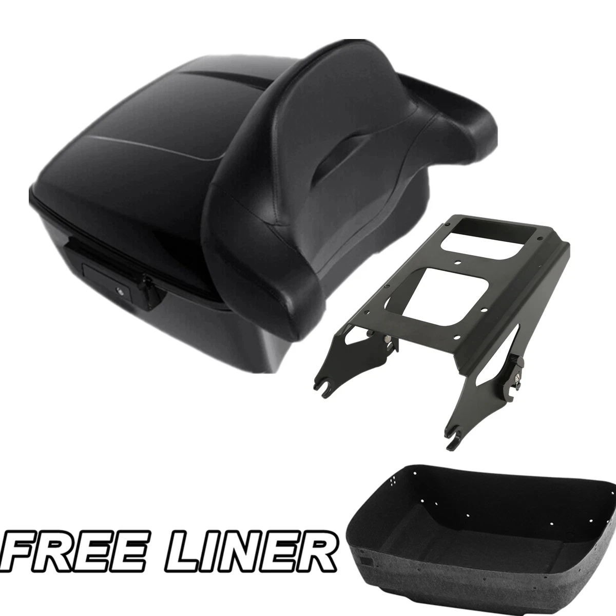 King Trunk Pad Mount Rack Fit For Harley Touring Street Glide Road King 2009-13