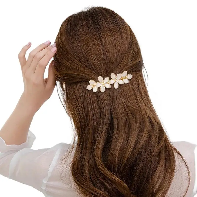 Vintage-Haarspange mit Blumenmuster und Strass, geeignet für alle Jahreszeiten, perfekt für Hochzeiten/Partys. Exquisites Styling, elegant, vielseitig. – Detail 6