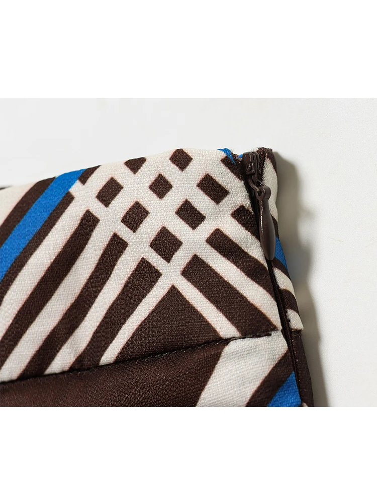 النساء سراويل أنيقة 2025 المرأة الجديدة متقلب طباعة بنطال ذو قصة أرجل واسعة 2025 الصيف الخريف أنيقة عالية الخصر بنطلون