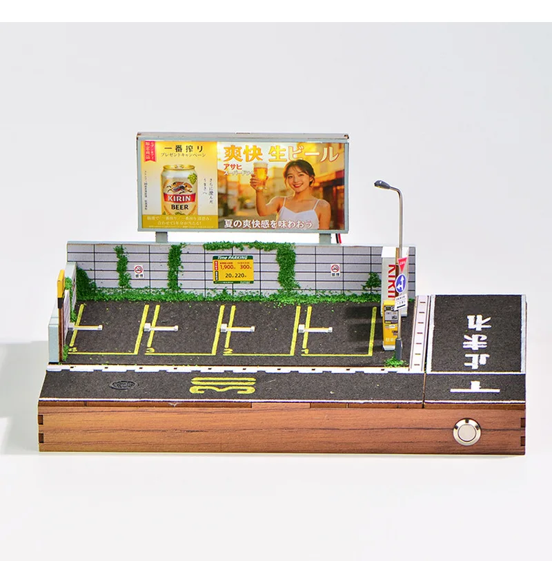 BC Model Handmade 1 64 Scale Japanese Street View Four Hourly Parking Diorama Model Scene For Diecast Car Collectors