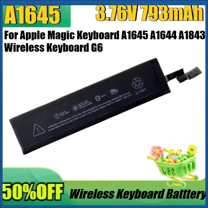 

New 3.76V 2.98Wh Replacement Battery for Apple Magic Keyboard A1645 A1644 A1843 Wireless Keyboard G6