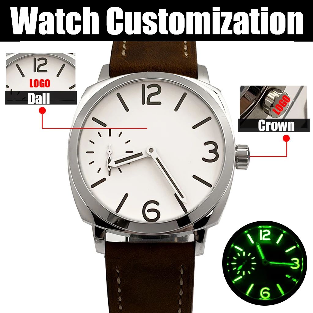 

RICHUS St3600 42mm Men's Custom Logo Movement Watch Luminous - Custom Logo. Customizable Dial, Crown.