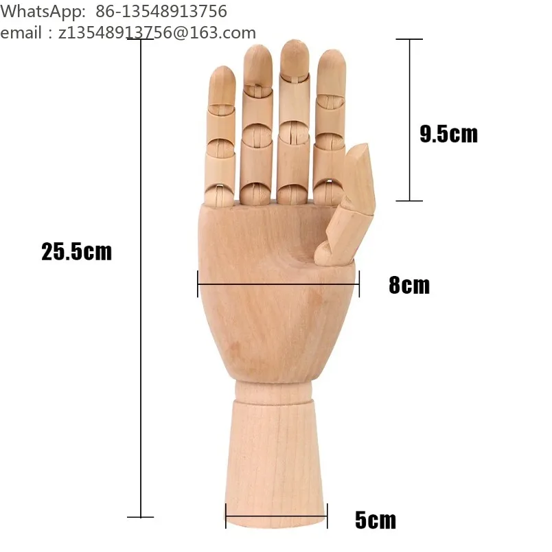 10 Inches Tall Wooden Jointed Mannequin Movable‑Limbs Figure Artist Sketch Drawing Home Decor Ornament