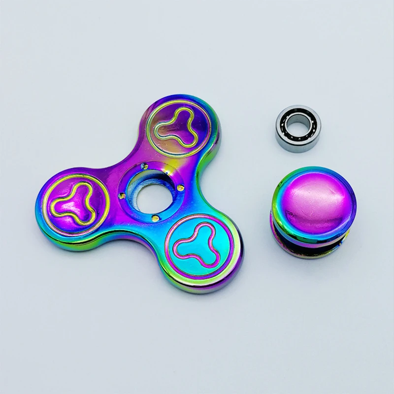 สีสันขาตั้งระบบ-Leaf Fidget Spinner สังกะสีโลหะผสมมือ Spinner หมุน Gyro ป้องกันความเครียด Fidget ของเล่นสำหรับเด็กผู้ใหญ่ของขวัญ