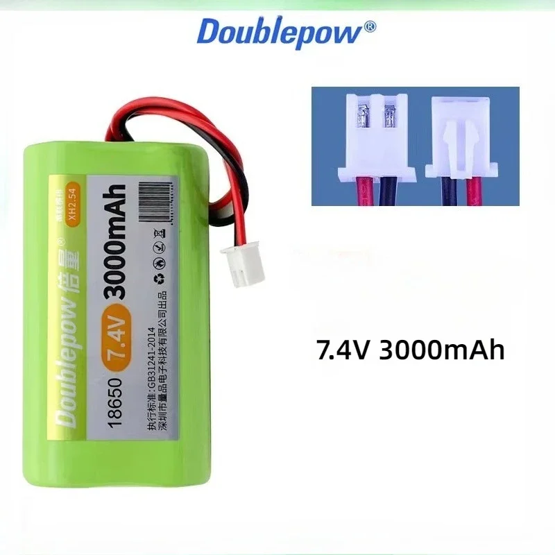 

7,4 В 3000 мАч 18650 Аккумулятор Xh2.54-2p Plug Литий-ионная аккумуляторная батарея для Bluetooth-динамиков Светодиодные фонари + защитная плата