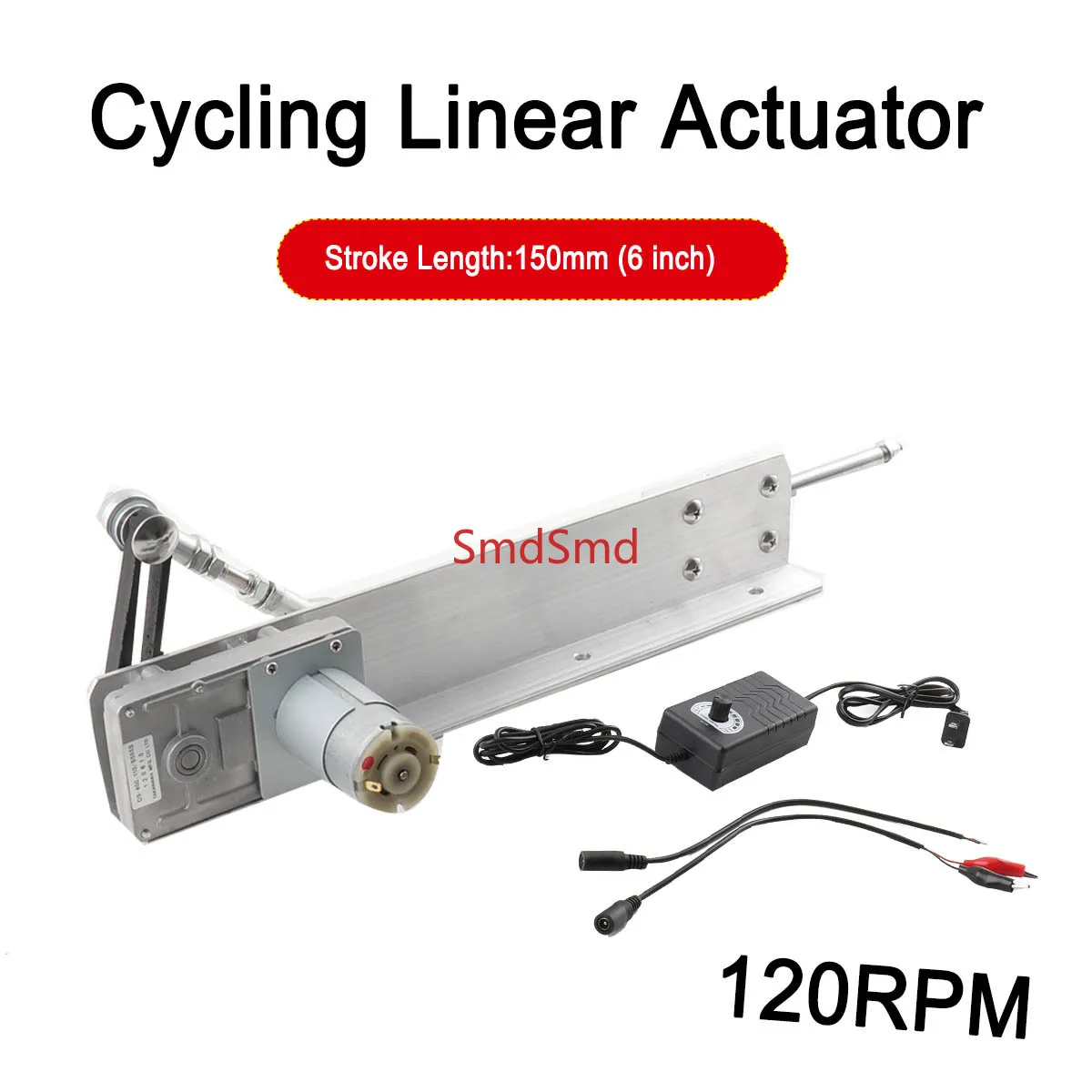 Reciprocating Motor DC24V Cycling Electric Linear Motion Actuator 120rpm/min 150mm(6inch)Stroke Cycling Linear Actuator