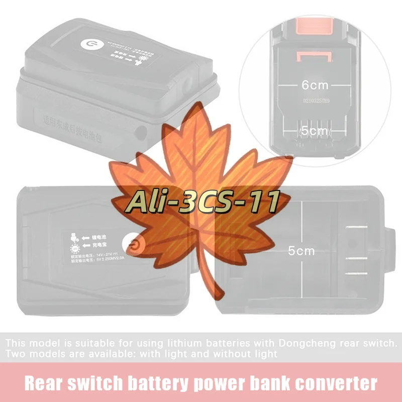 

18V Li-ion Battery Case Adapter with Dual USB Ports&LEDWorkLight-Portable PowerBank forTools,PhoneCharging and EmergencyLighting