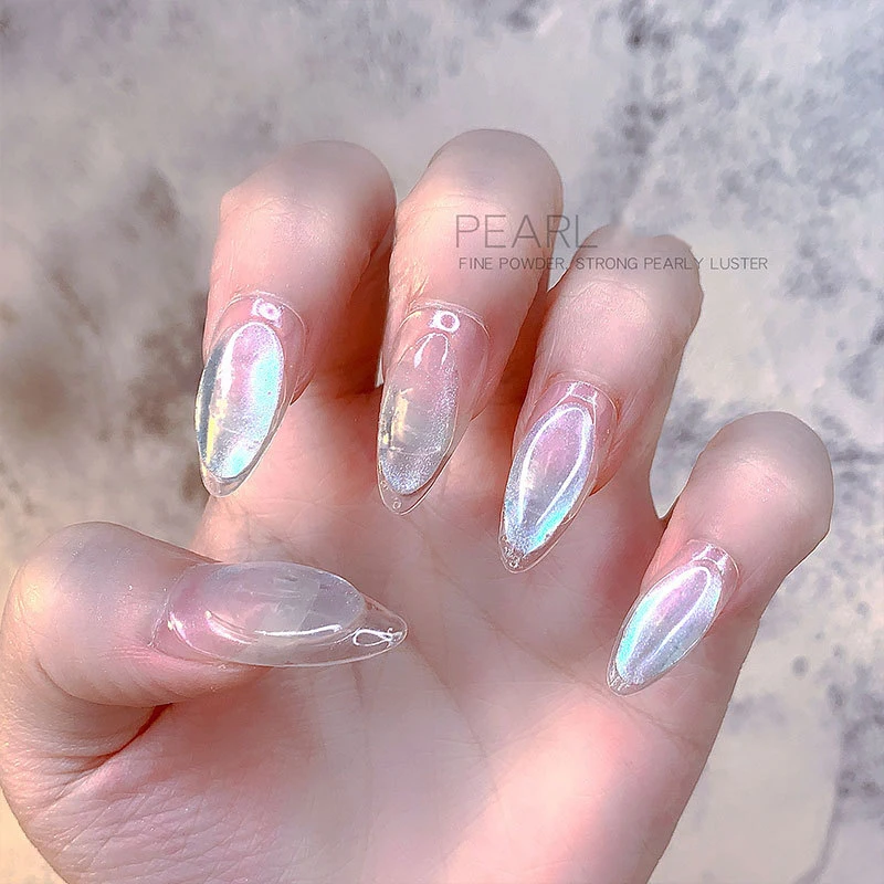 مسحوق لامع يدوم طويلاً عالي اللمعان سهل الاستخدام، أظافر احترافية لامعة تدوم طويلاً، أظافر لامعة عصرية