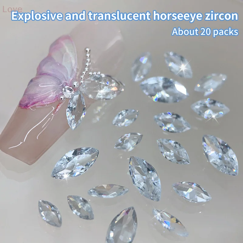 [L & P] 20 قطعة الزركون مسمار مبهرج الديكور تحميل مجسمة مسمار الملحقات مسمار اللوحة صالون الأظافر مسمار الفنانين