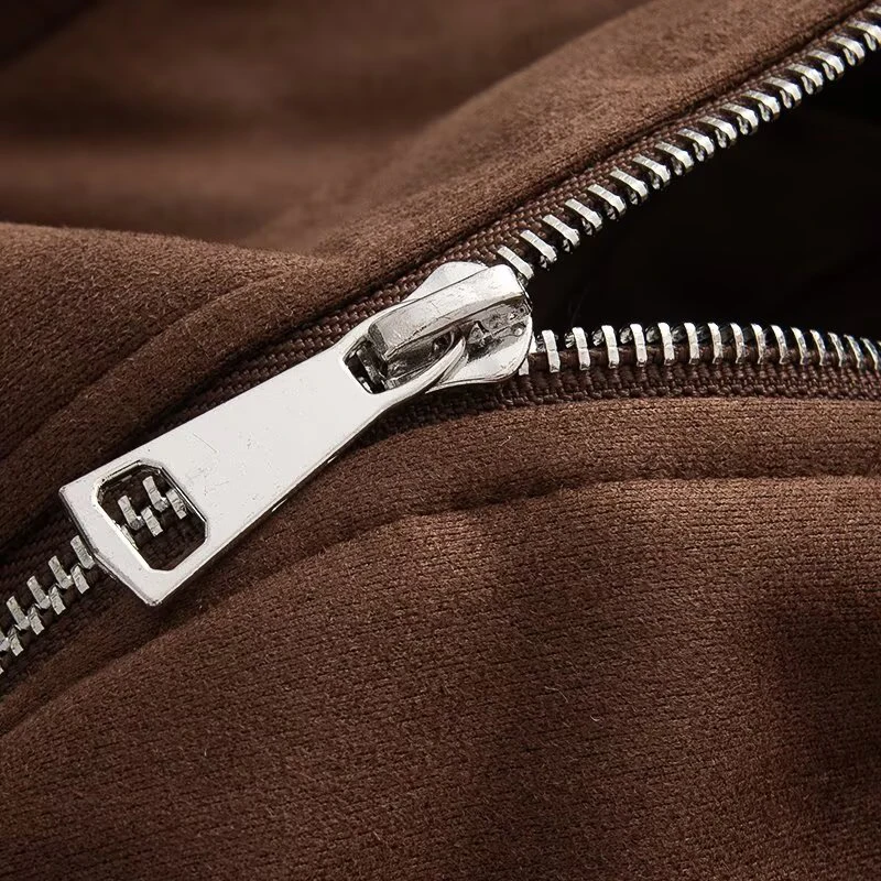 سترة DEEABAE الأمريكية الرجعية ميلارد ذات الطراز الرائع والتوابل للدراجات النارية من جلد الغزال سترة قصيرة فضفاضة