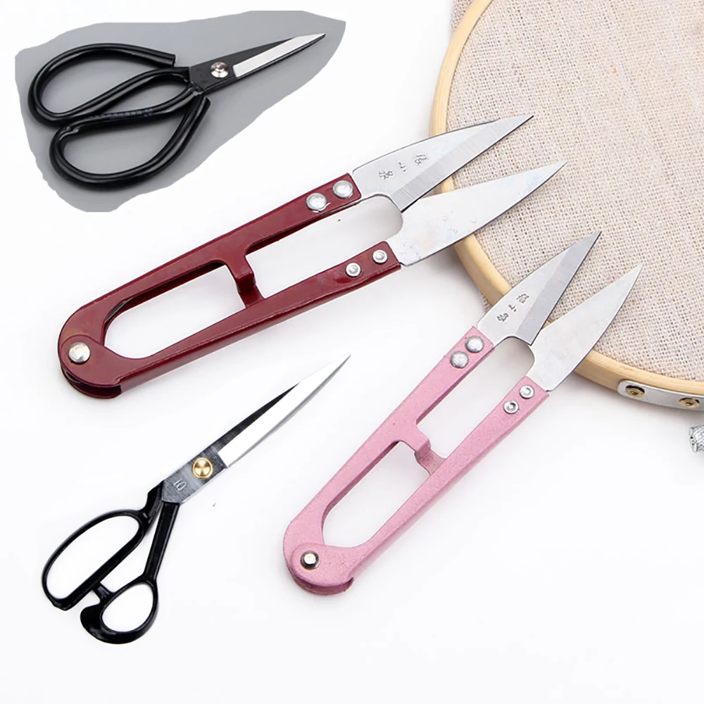 1/2/5 Sewing Tool U-Shape Garment Scissors 10.5cm-12.5cm Yarn Cross Stitch Trimming Nipper DIY Apparel Fabric Thread Wire Cutter