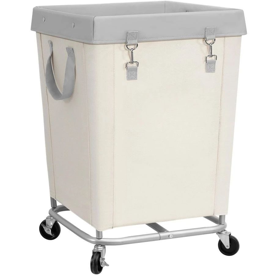 

Коммерческая корзина для белья с прочной стальной рамой, 160 л, промышленная тележка-корзина для белья на колесах для отелей, дома, прачечных