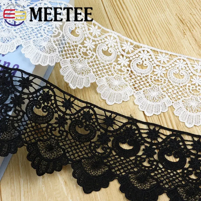 1/2/3/5/10M 10cm Embroidered Lace Trims for Sewing Clothes Fabric Ribbon Wedding Dress Decorative Trimming DIY Accessories