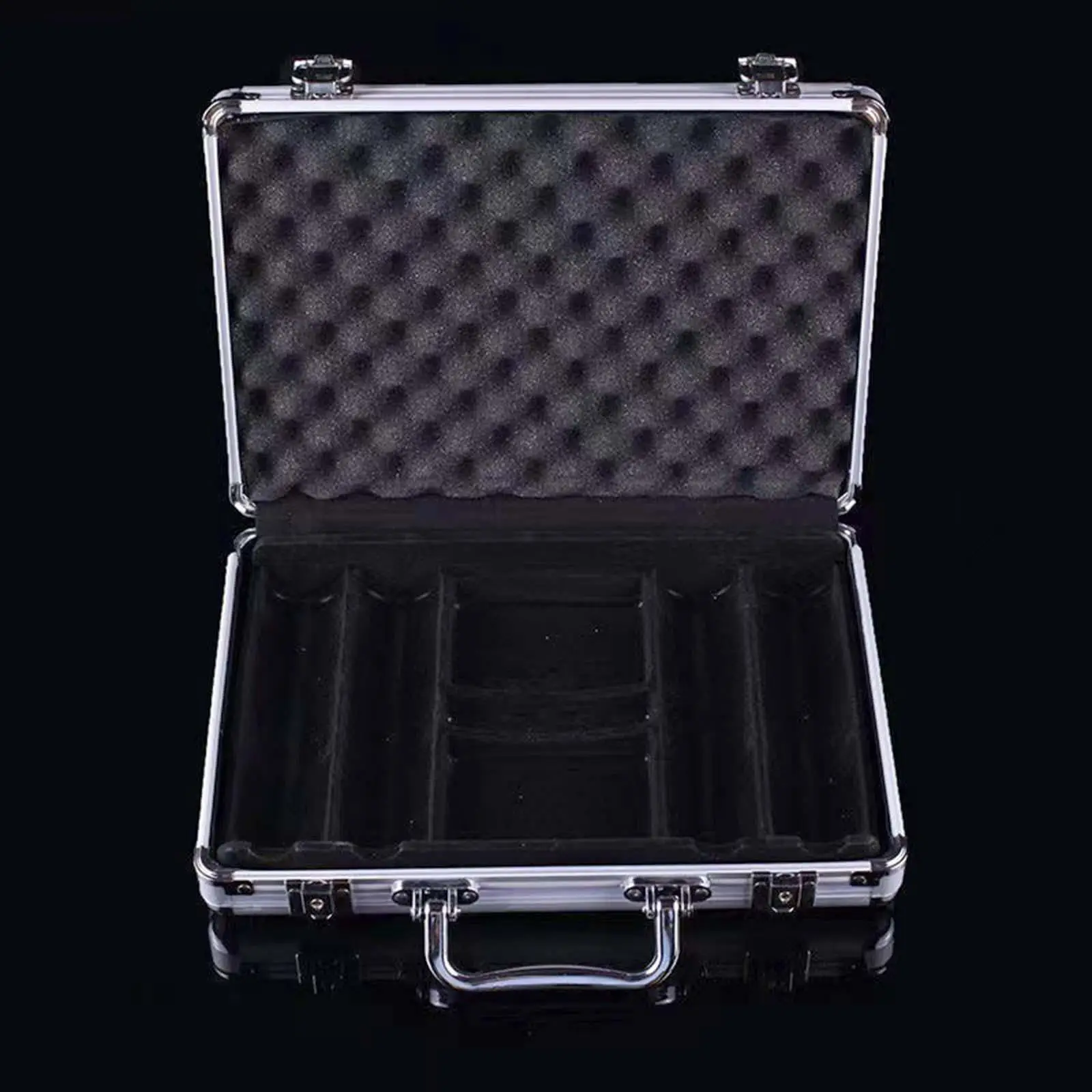 Chip Case with Lock Storage Case Cards Box Professional with Handle Playing Games Aluminum Alloy Protection Empty Collect Box