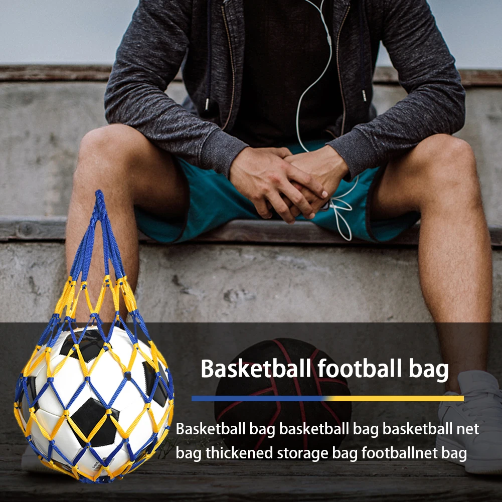 Sports Ball Holder Sports Mesh Equipment Net Soccer Volleyball Drawstring Ball Storage Bag Football Net Bag Football Accessories