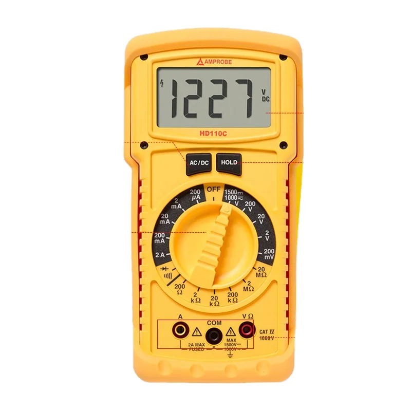 HD160C HD110C Photovoltaic DC voltage 1500V digital multimeter Industrial control test measuring accessories HD110C