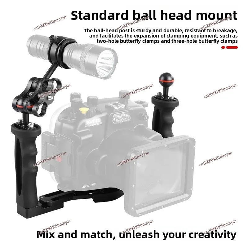 مقبض بلاستيكي معدني قوس الغوص في أعماق البحار مضاد للصدأ SLR كاميرا عمل واحدة صغيرة ملحقات التصوير تحت الماء #3