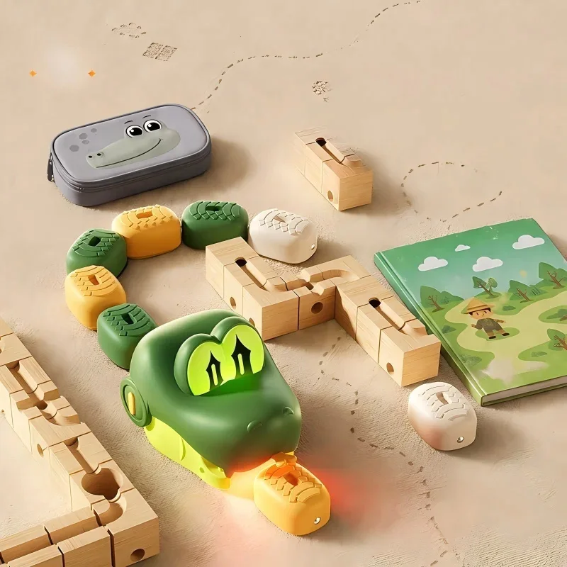 Magnetic Eating Snake Remote Control Car Model For Home Playing Dual Player Battle Interactive Greedy Bean Game Birthday Gift