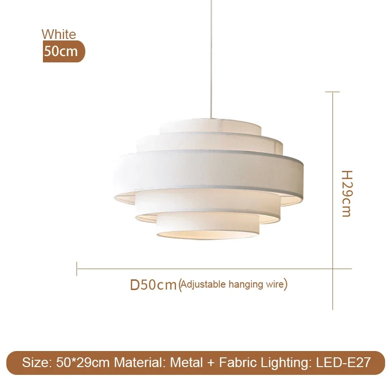 Nordic Stof Hanglamp Wabi Sabi Led Kroonluchter Voor Woonkamer Slaapkamer Home Decor Witte Doek Hanglamp