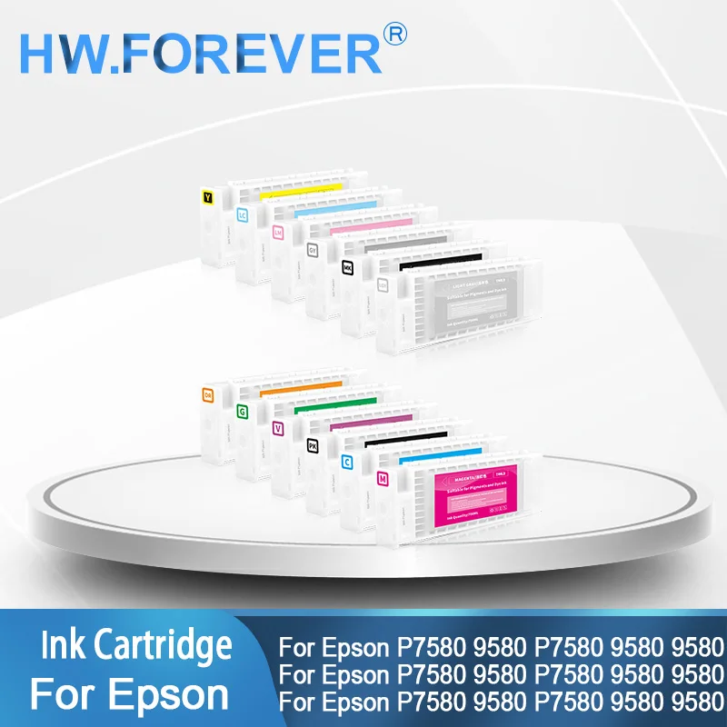 

T44L1-T44L9 T44LA T44LB T44LD Совместимый картридж с пигментными чернилами для принтеров EPSON P7580 9580 700 мл T44L2 T44L3