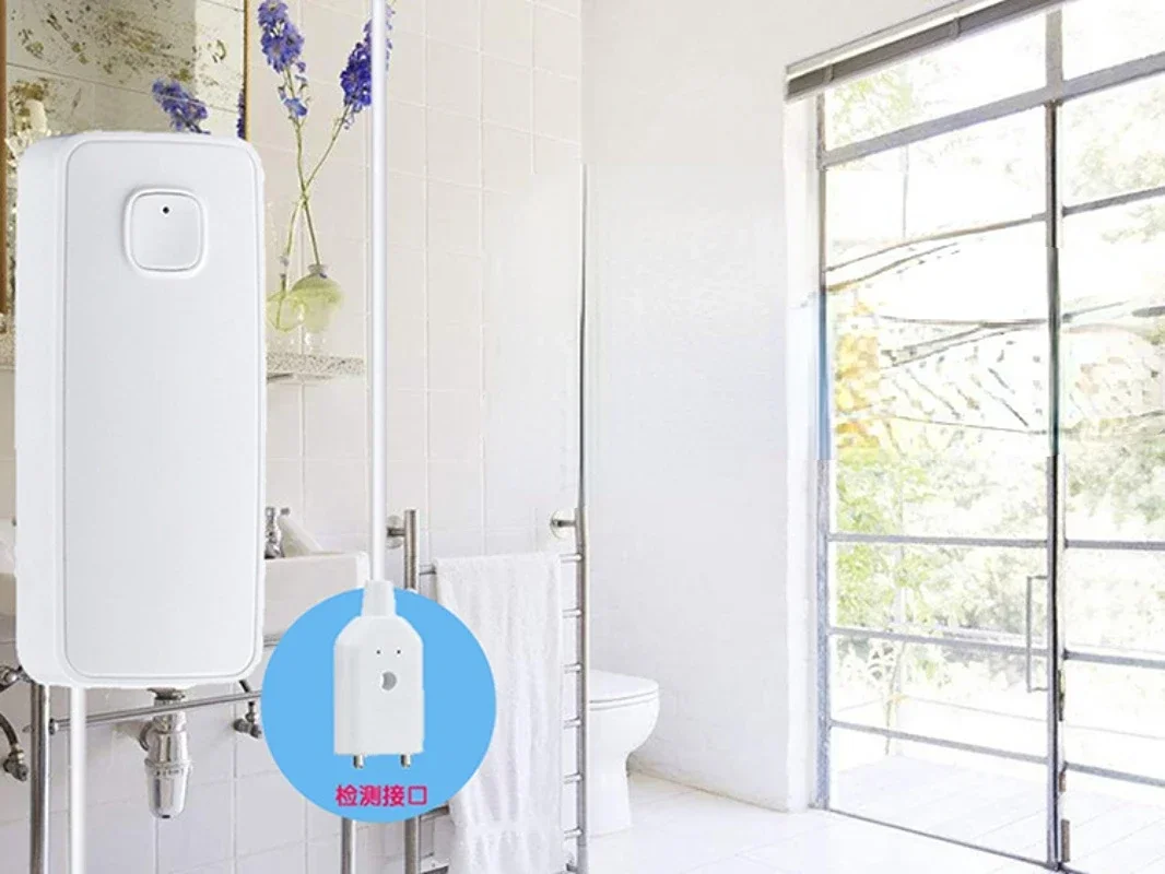 Alarma de inmersión de agua con WIFI, detector de fugas de agua, manipulador de enlace, alto decibelio
