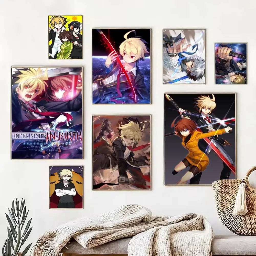 Under Night In-Birth Hyde Kido  Poster High Quality Dorm Living Room Aesthetic Wall Decoration Painting Stickers Gift