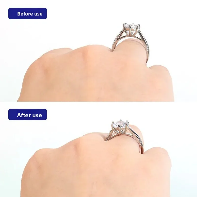 8 أحجام سيليكون غير مرئية حلقة واضحة Sizer مكافحة فقدان برهان غير مرئية حلقة حامل التجنيب يتقلص للخواتم الكبيرة #5