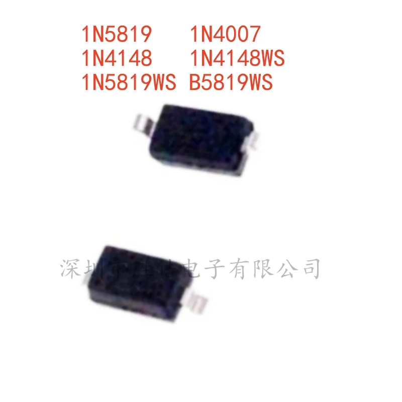 (100PCS)  NEW  SMD Diode 0805 1N5819 1N4007 1N4148  1206 1N4148WS 1N5819WS B5819WS  SOD-123 SOD-323 Integrated Circuit